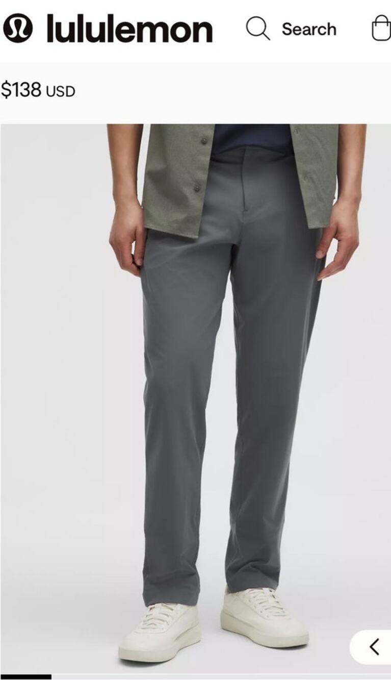 Lululemon ABC Classic-Fit Trouser Warpstreme Oil Grey Size 35
